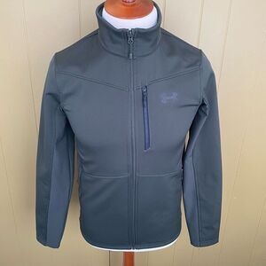 Under Armour men S cold gear Infrared fitted full zip jacket olive green